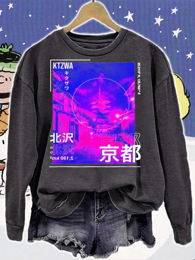 Japanese Streetwear Retro Vibes Aesthetic Tokyo Cyberpunk T-Shirt t-shirt sweatshirt