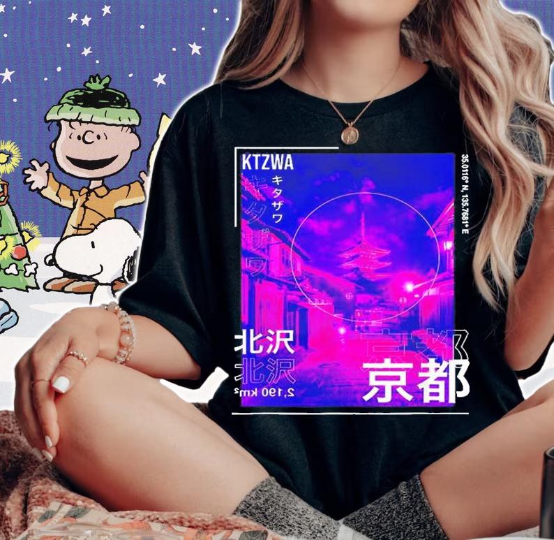 Japanese Streetwear Retro Vibes Aesthetic Tokyo Cyberpunk T-Shirt t-shirt woman shirt