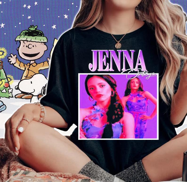 Jenna Ortega Wednesday Addams Actress Retro Shirt t-shirt