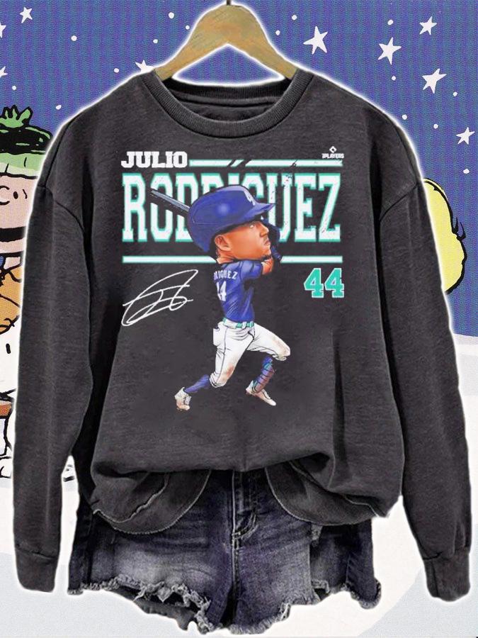 Julio Rodriguez Seattle Cartoon Basketball Signature Shirt t-shirt sweatshirt