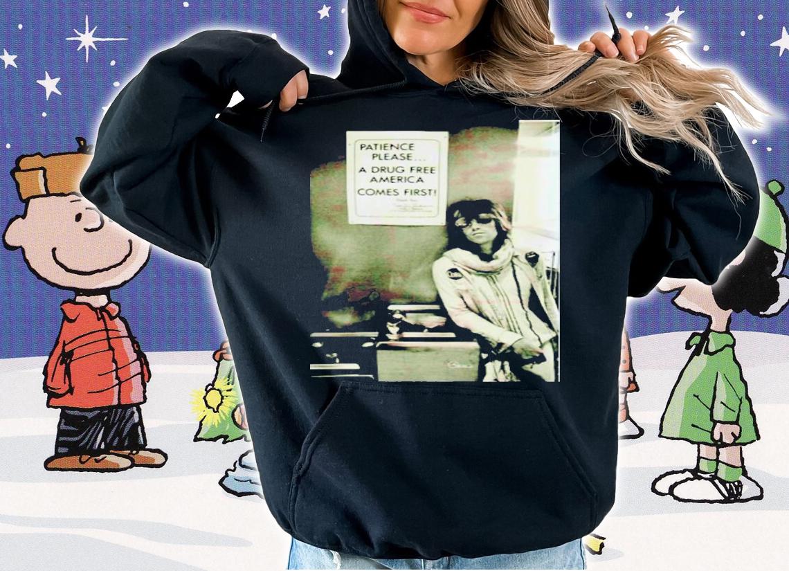 Keith Richards Patience Please A Drug Free America Comes First Shirt t-shirt hoodie