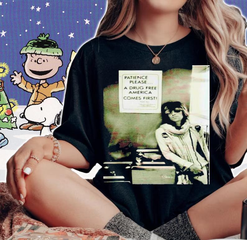 Keith Richards Patience Please A Drug Free America Comes First Shirt t-shirt woman shirt