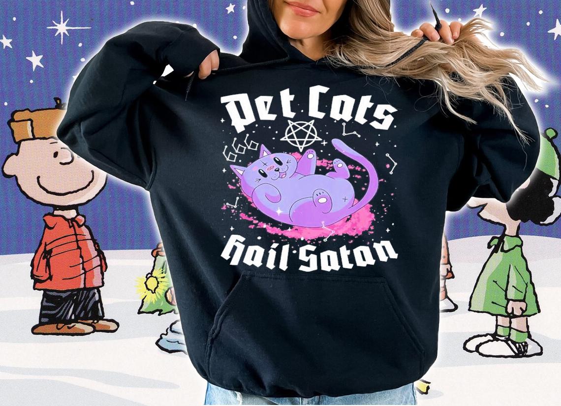 Satanic Cat Astrology Witchcraft Pet Cats Hail Satan shirt t-shirt hoodie