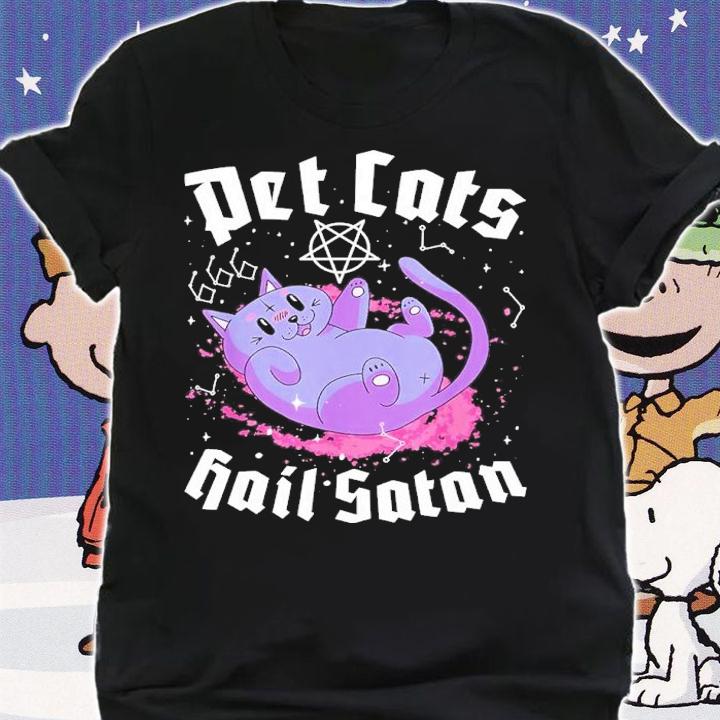 Satanic Cat Astrology Witchcraft Pet Cats Hail Satan shirt t-shirt shirt