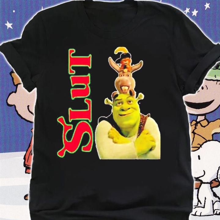 Slut Red Shrek Slut Donkey shirt t-shirt