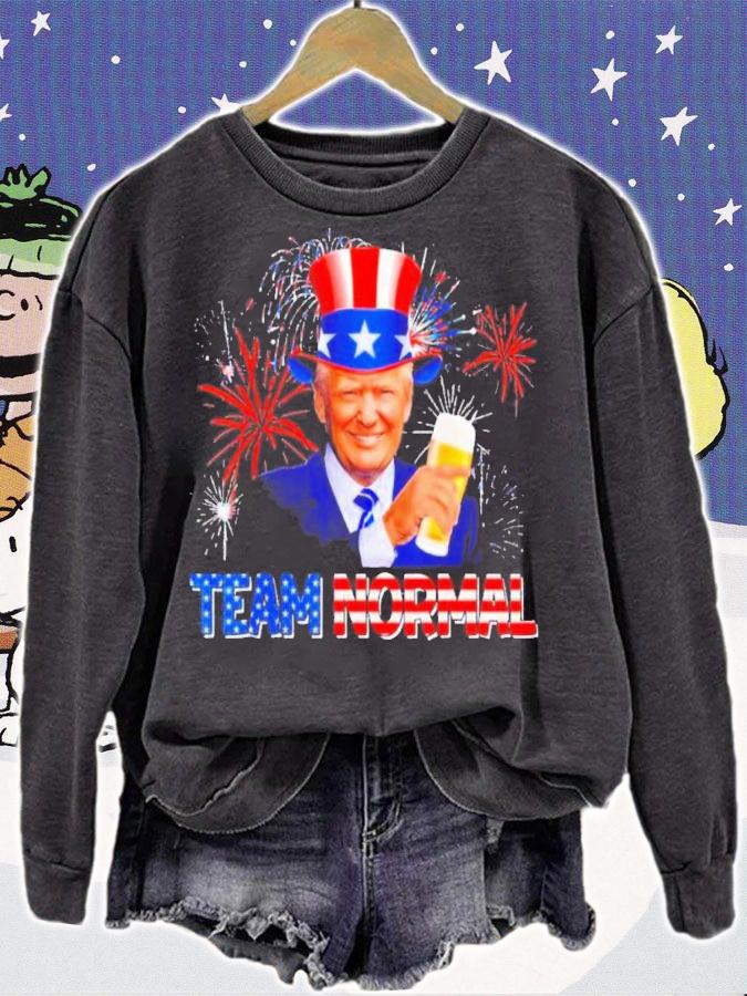 Team Normal 2022 USA America Flag #TEAMNORMAL Pro Trump 2024 Shirt t-shirt sweatshirt