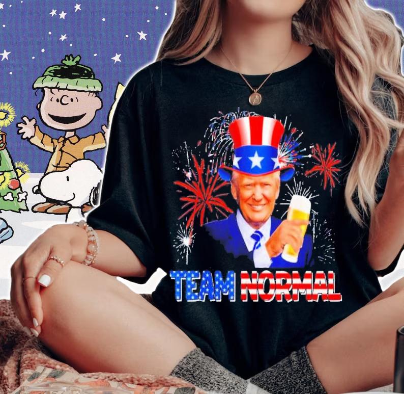 Team Normal 2022 USA America Flag #TEAMNORMAL Pro Trump 2024 Shirt t-shirt woman shirt