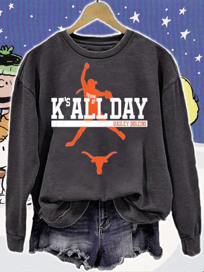 Texas Softball Hailey Dolcini K's All Day T-Shirt t-shirt sweatshirt
