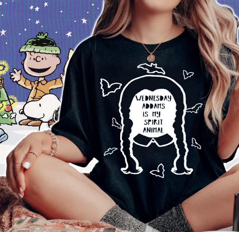 Wednesday Addams Is My Spirit Animal Halloween T-Shirt t-shirt
