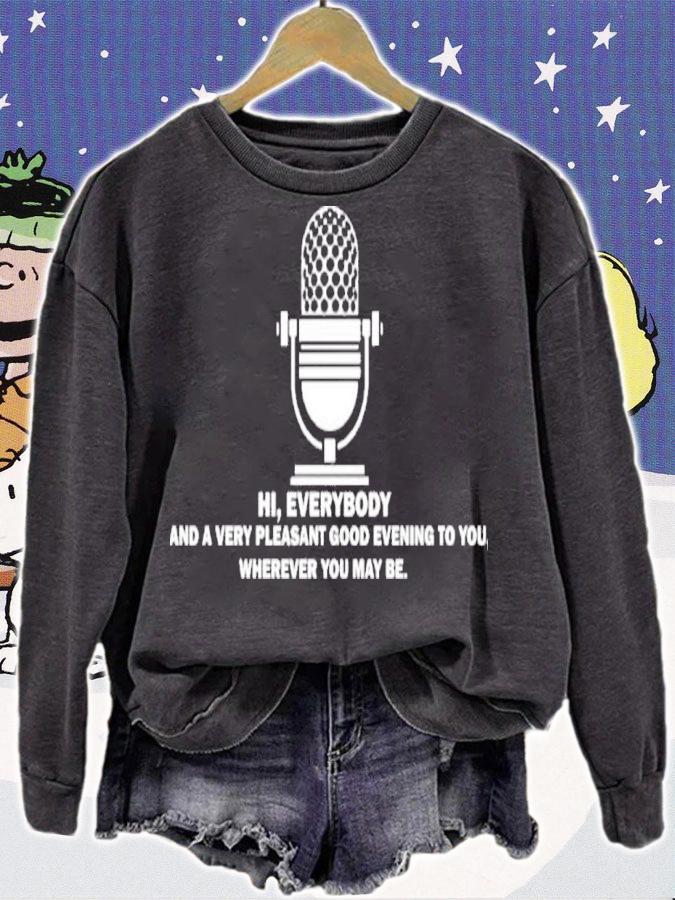 Wine Scully Hi Everybody And A very Pleasant Good Evening To You Shirt t-shirt