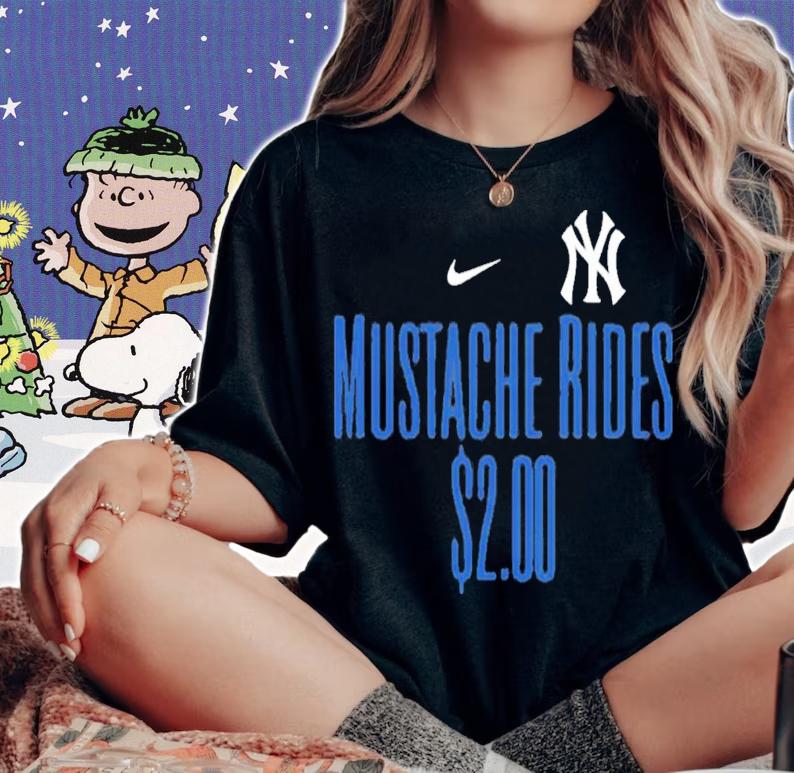 Yankee Mustache Rides $2.00 T-Shirt t-shirt woman shirt