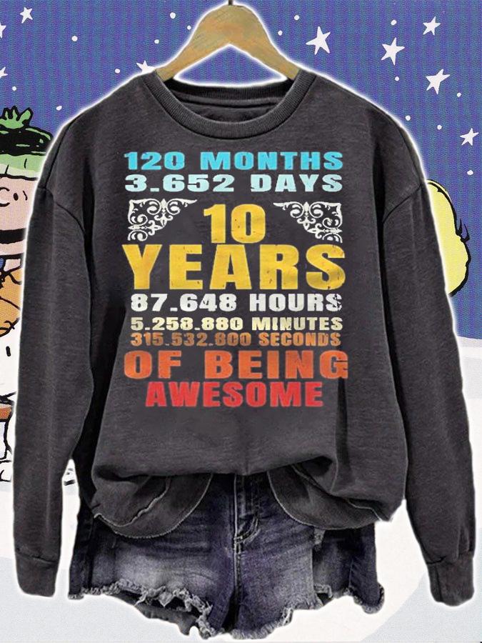 10 Years Of Being Awesome 10Th Birthday Shirt t-shirt sweatshirt