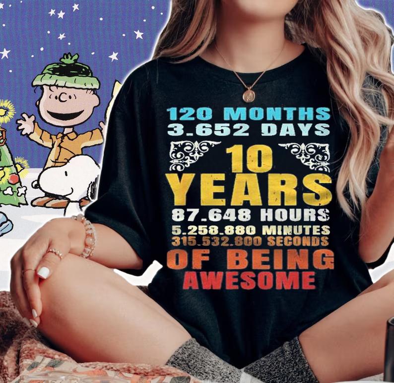 10 Years Of Being Awesome 10Th Birthday Shirt t-shirt woman shirt