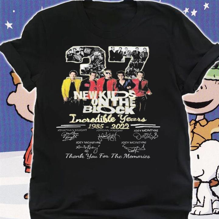 37 New Kids On The Block Incredible Years 1985-2022 signatures shirt t-shirt shirt