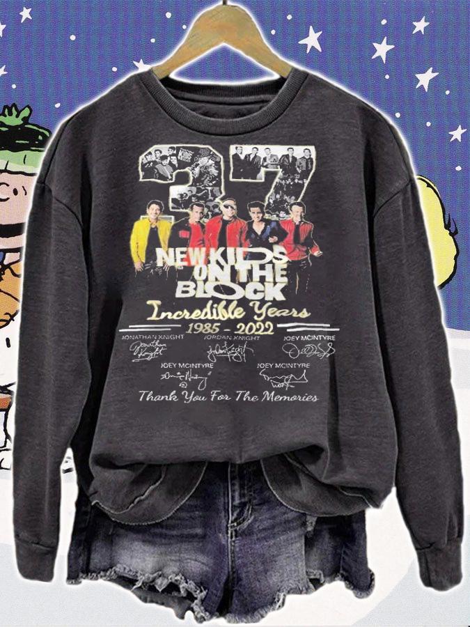 37 New Kids On The Block Incredible Years 1985-2022 signatures shirt t-shirt sweatshirt