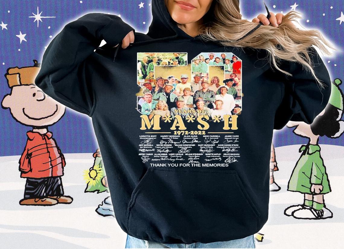 50 Years Of Mash 1972 2022 Thank You For The Memories Signatures T-Shirt t-shirt hoodie