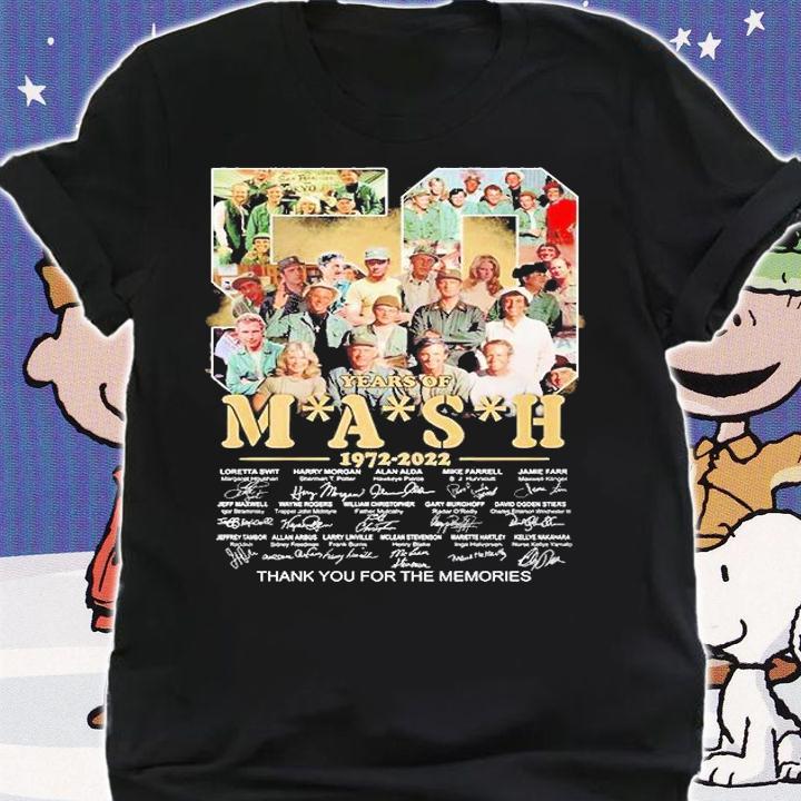 50 Years Of Mash 1972 2022 Thank You For The Memories Signatures T-Shirt t-shirt shirt