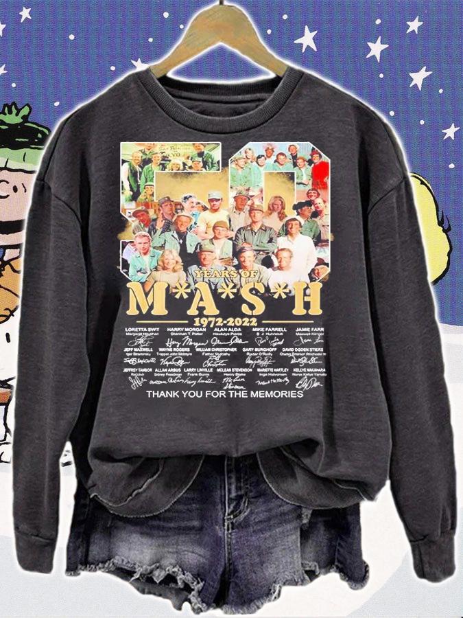 50 Years Of Mash 1972 2022 Thank You For The Memories Signatures T-Shirt t-shirt sweatshirt