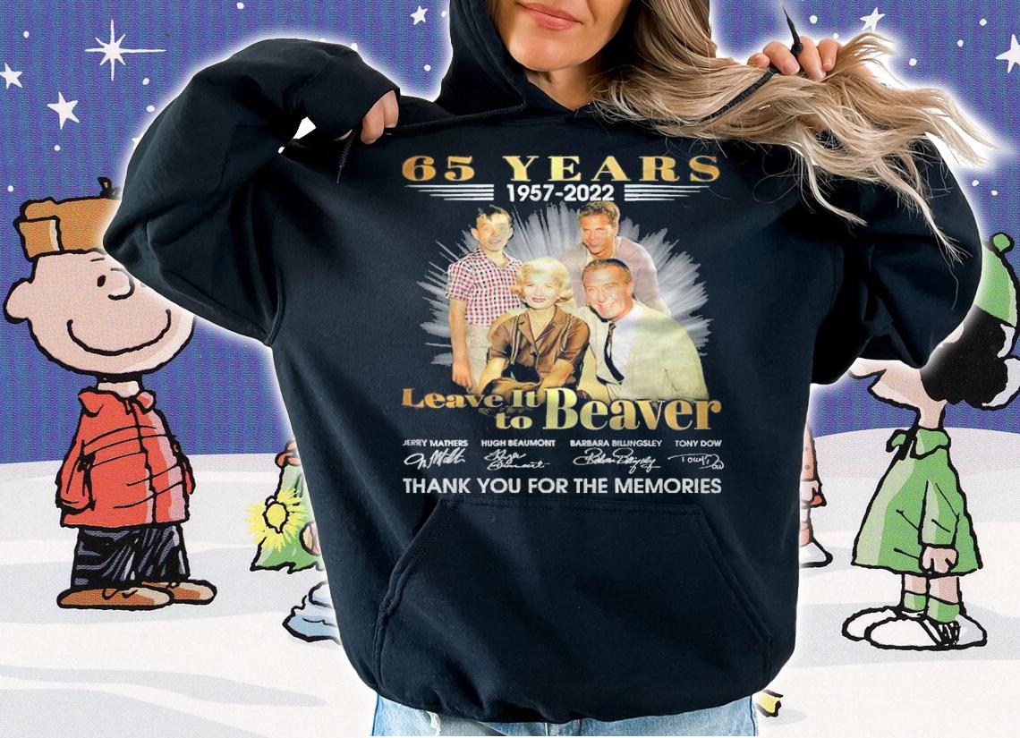 65 Years 1957-2022 Leave It To Beaver Signatures Thank You For The Memories Shirt t-shirt hoodie