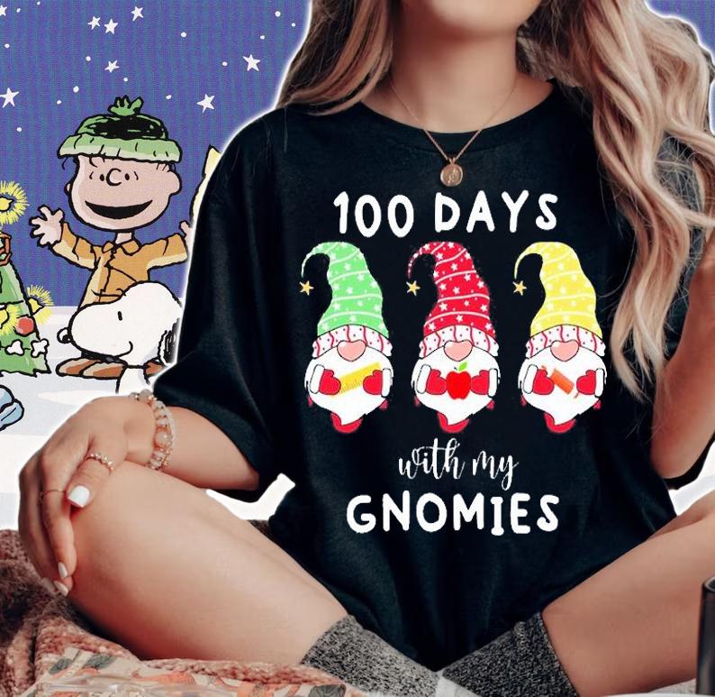 100 Days With My Gnomies Shirt t-shirt woman shirt