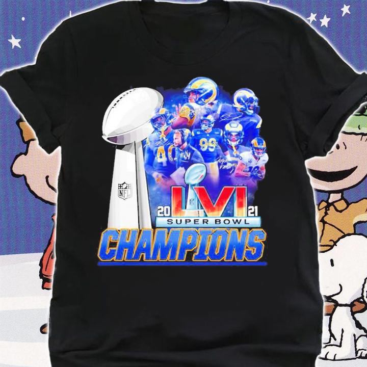 2021 Super Bowl LVI Champions NFL Los Angeles Rams shirt t-shirt shirt