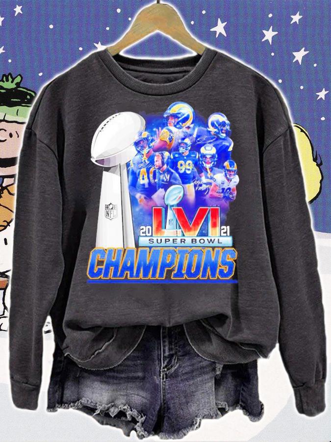 2021 Super Bowl LVI Champions NFL Los Angeles Rams shirt t-shirt sweatshirt