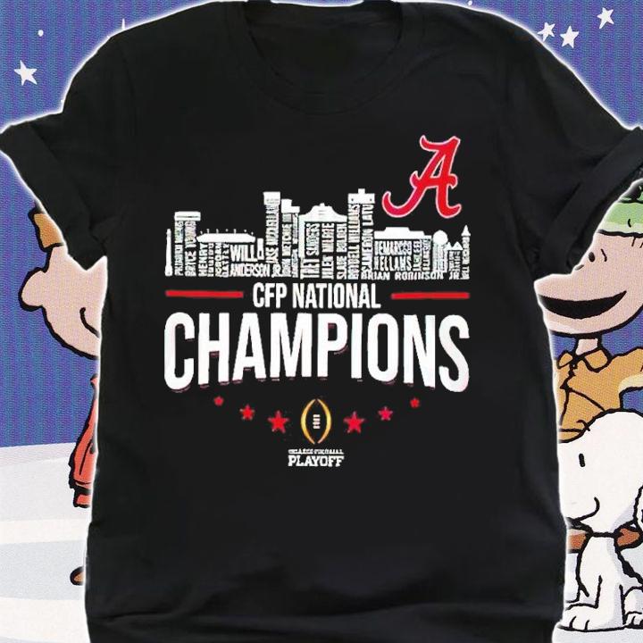 Alabama Crimson Tide 2022 CFP National Champions NCAA Football Autographed Champs Signatures Shirt t-shirt shirt