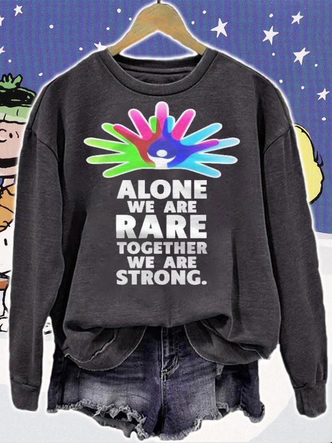 Alone We Are Rare Together We Are Strong Rare Disease Day Shirt t-shirt