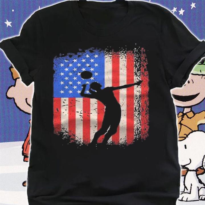 American Flag Volleyball Design For Volleyball Player Shirt t-shirt