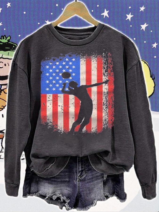 American Flag Volleyball Design For Volleyball Player Shirt t-shirt