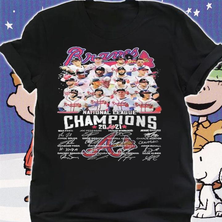 Atlanta Braves National League Champions 2021 Signatures Shirt t-shirt