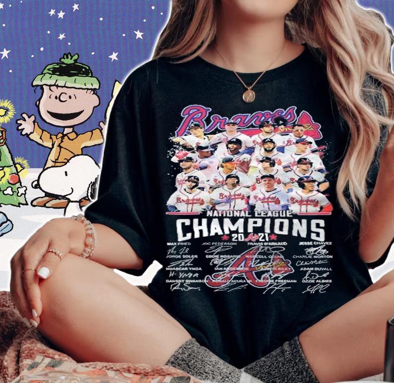 Atlanta Braves National League Champions 2021 Signatures Shirt t-shirt