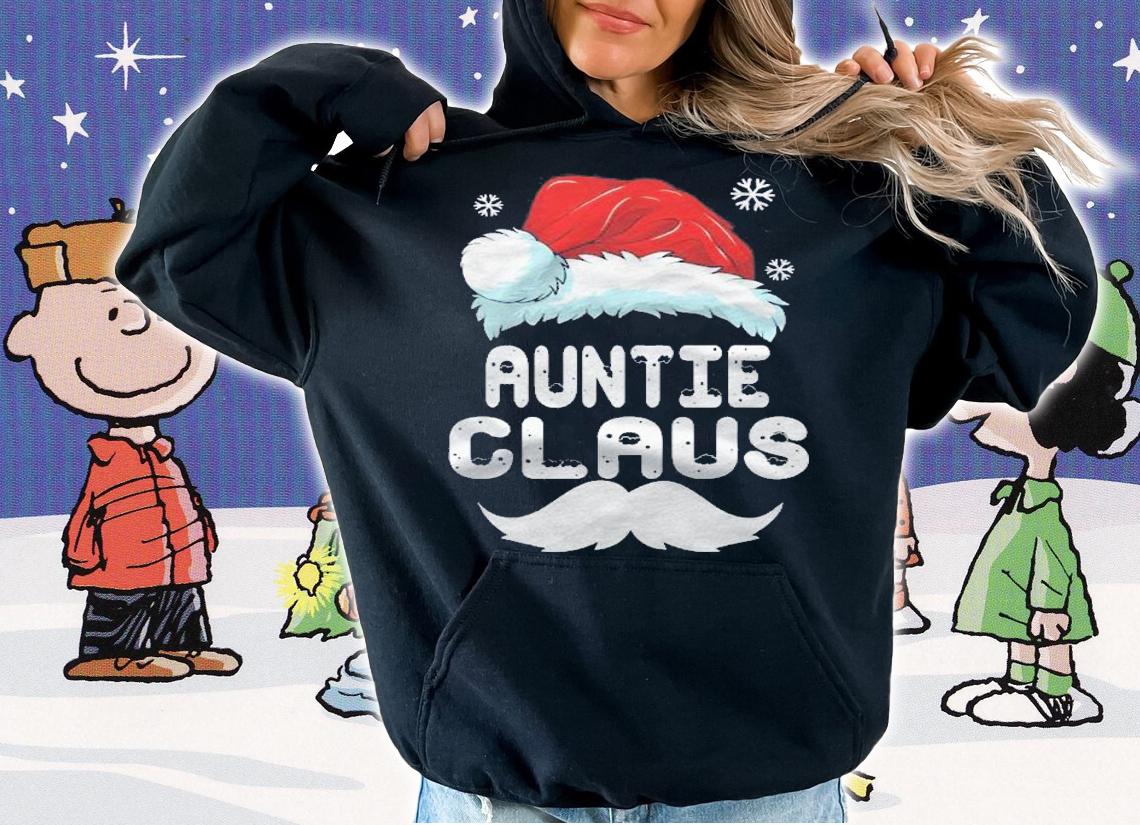Auntie Claus Matching Family Christmas Pajamas Xmas Santa Shirt t-shirt