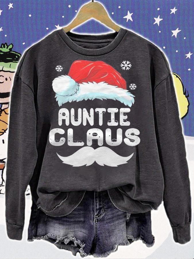 Auntie Claus Matching Family Christmas Pajamas Xmas Santa Shirt t-shirt