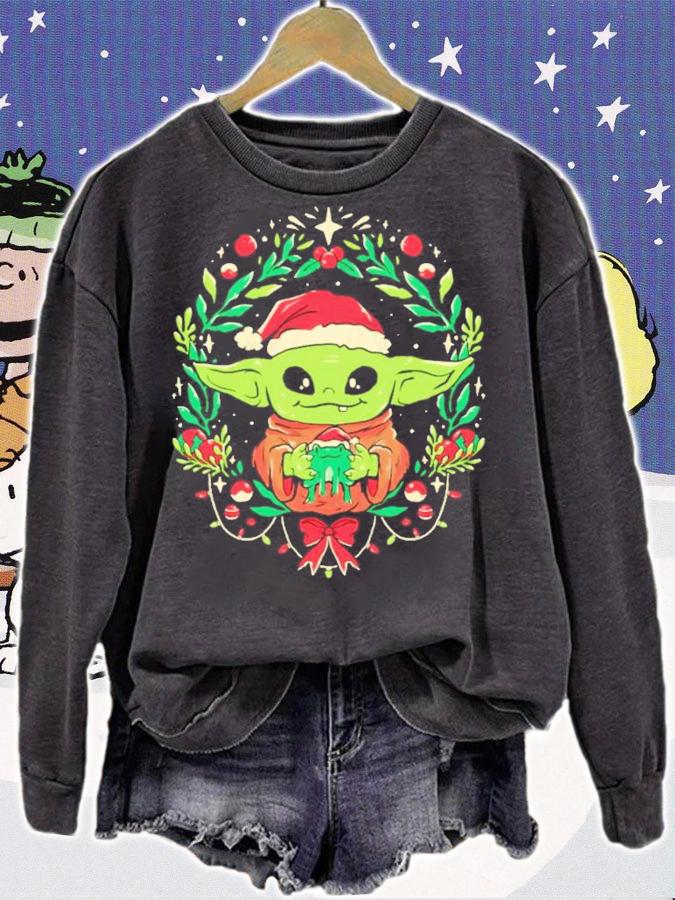 Baby Yoda Christmas Cute Geek Movie Xmas Shirt t-shirt sweatshirt