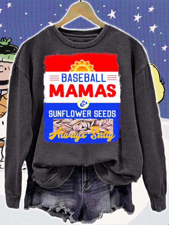 Baseball Mamas And Sunflower Seeds Always Salty Shirt t-shirt