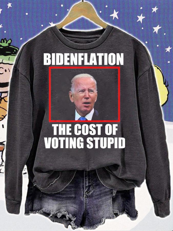 Bidenflation The Cost Of Voting Stupid Funny Joe Biden T-Shirt t-shirt