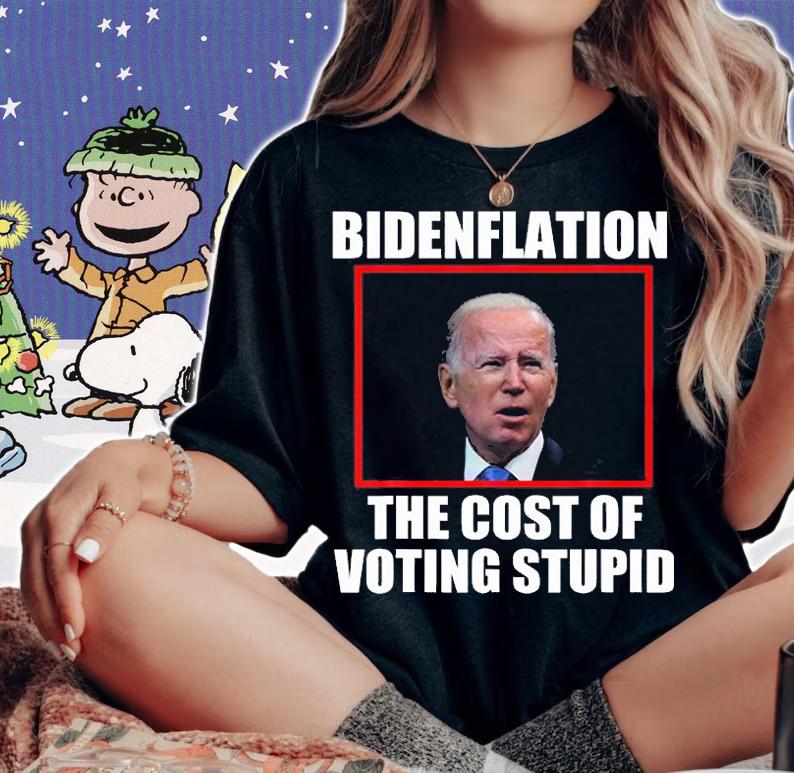 Bidenflation The Cost Of Voting Stupid Funny Joe Biden T-Shirt t-shirt
