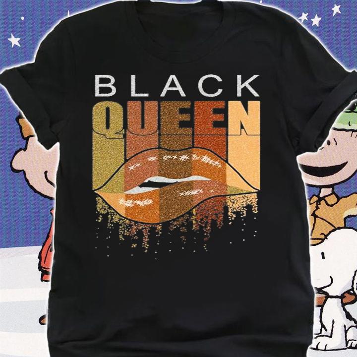 Black Queen Melanin Lips Africa Flag T-Shirt t-shirt shirt