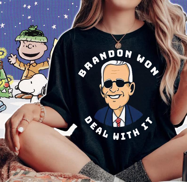 Brandon Won Deal With It Funny Biden T-Shirt t-shirt