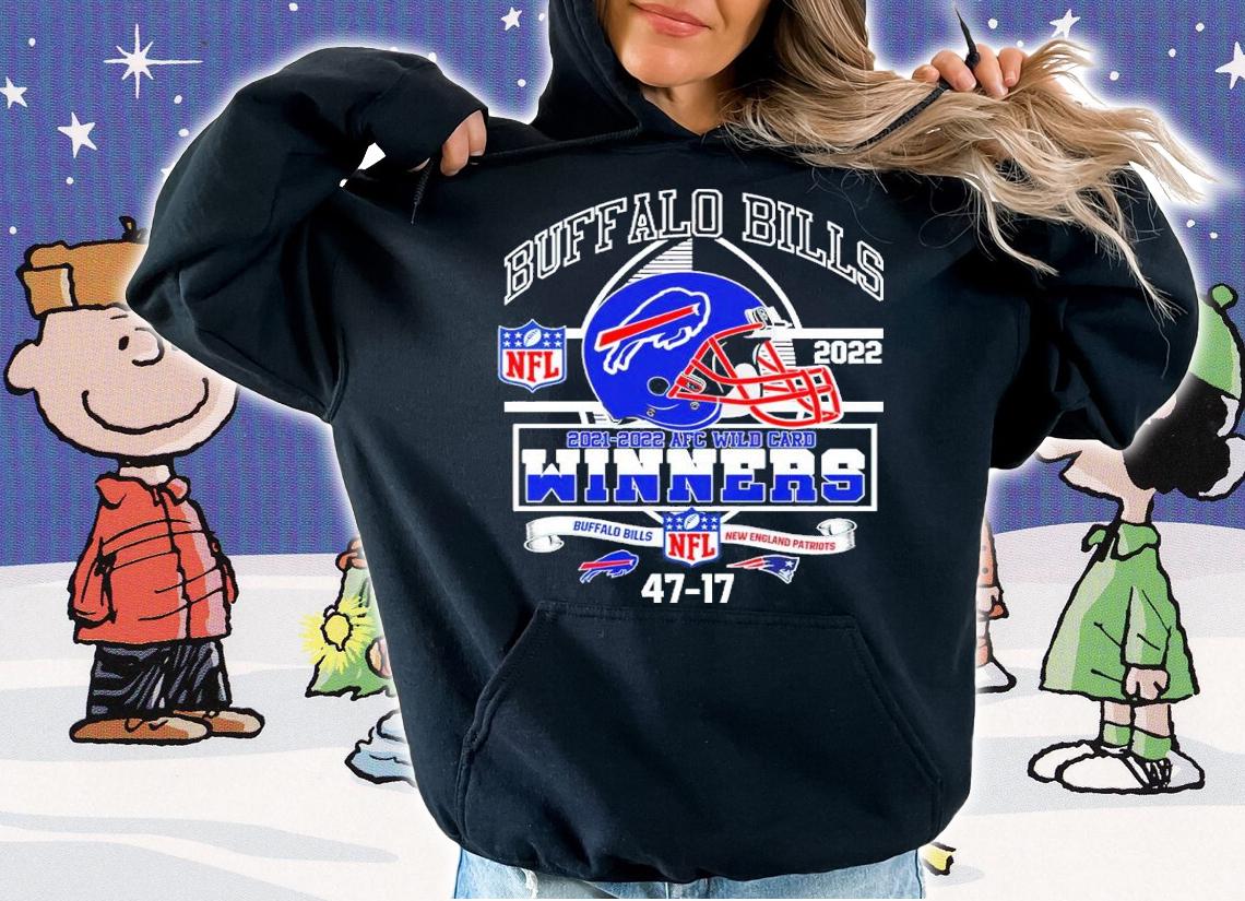 Buffalo Bills 2021-2022 AFC Wild Card Winners Buffalo Bills 47 17 New England Patriots Shirt t-shirt