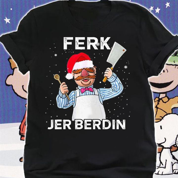 Ferk Jer Berdin Kitchen Chef Knife Santa Christmas Pajamas T-Shirt t-shirt