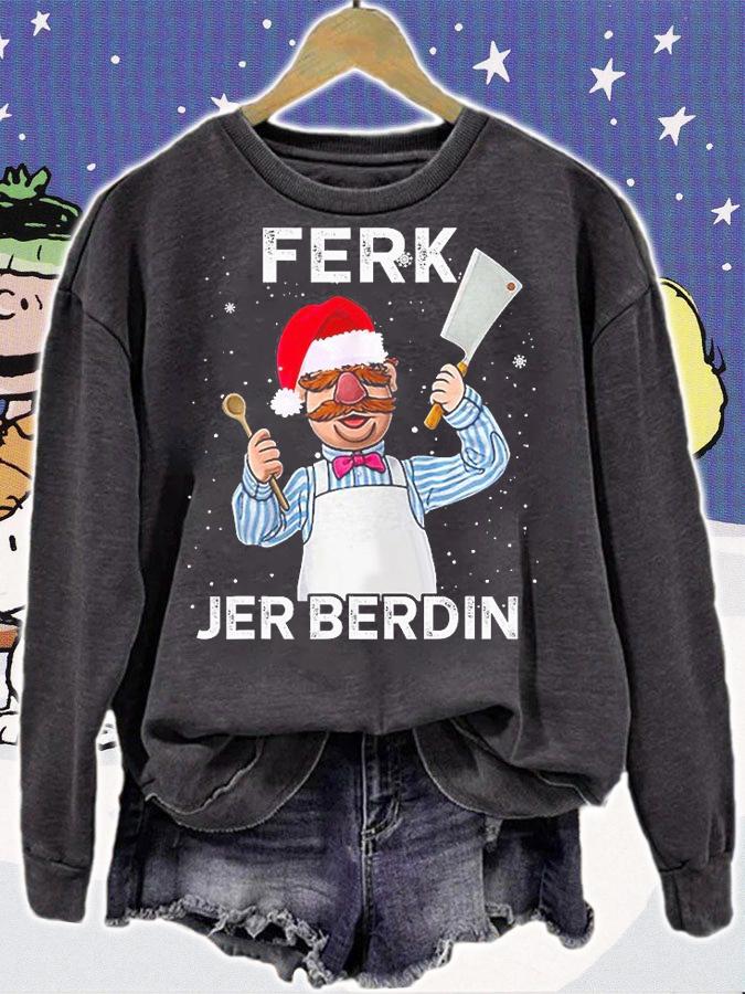 Ferk Jer Berdin Kitchen Chef Knife Santa Christmas Pajamas T-Shirt t-shirt