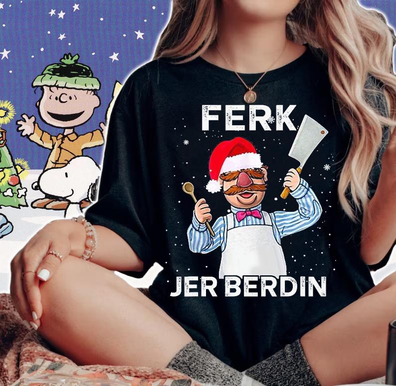 Ferk Jer Berdin Kitchen Chef Knife Santa Christmas Pajamas T-Shirt t-shirt