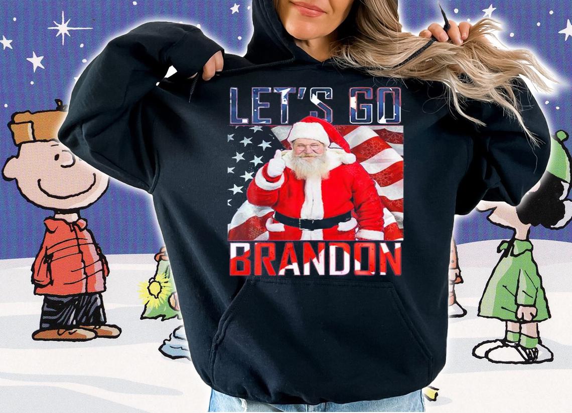 Impeach Biden Political Meme Christmas Holidays Santa Claus USA Flag T-Shirt t-shirt