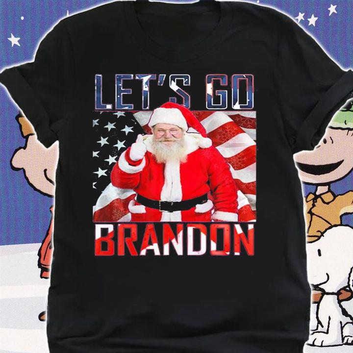 Impeach Biden Political Meme Christmas Holidays Santa Claus USA Flag T-Shirt t-shirt