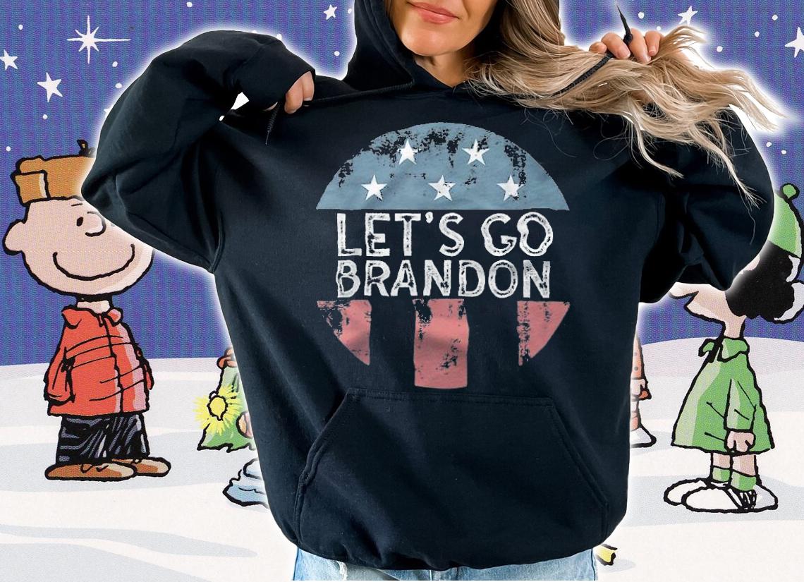 Let's Go Brandon Circle UAS Flag T-Shirt t-shirt hoodie