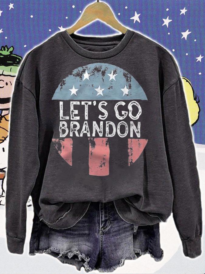 Let's Go Brandon Circle UAS Flag T-Shirt t-shirt sweatshirt