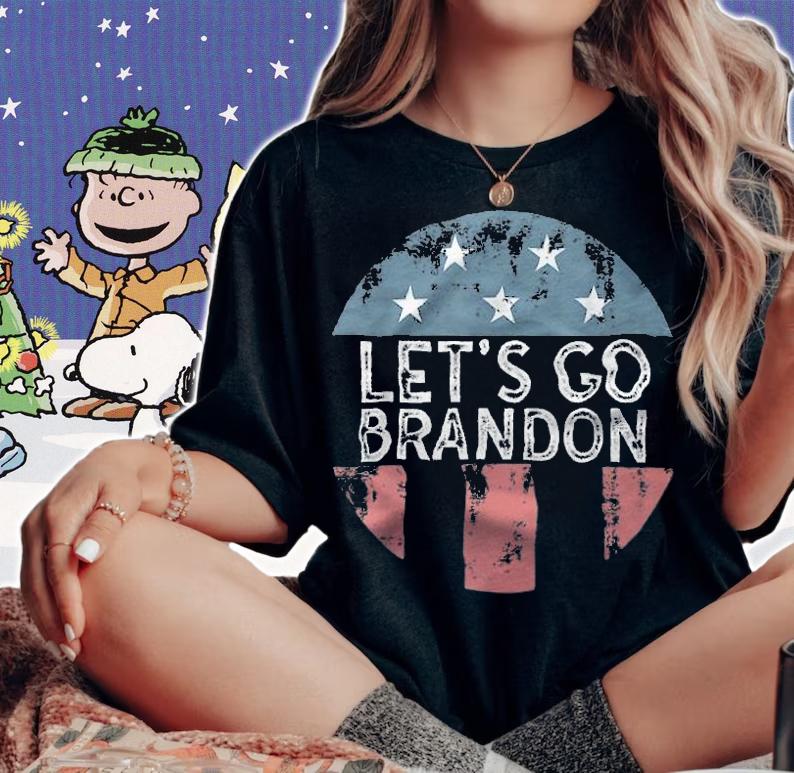 Let's Go Brandon Circle UAS Flag T-Shirt t-shirt woman shirt