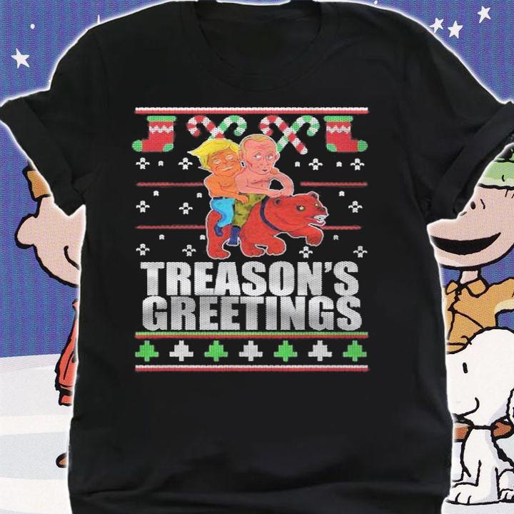 Treasons Greetings Trump Putin Ugly Christmas Sweater Meme Shirt t-shirt shirt